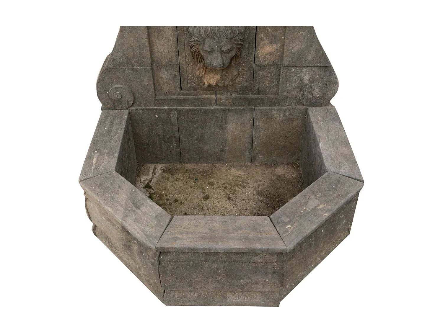 Biscottini Fontaine murale en pierre ancienne 150x125x175 cm - Fontaine de jardin ancienne