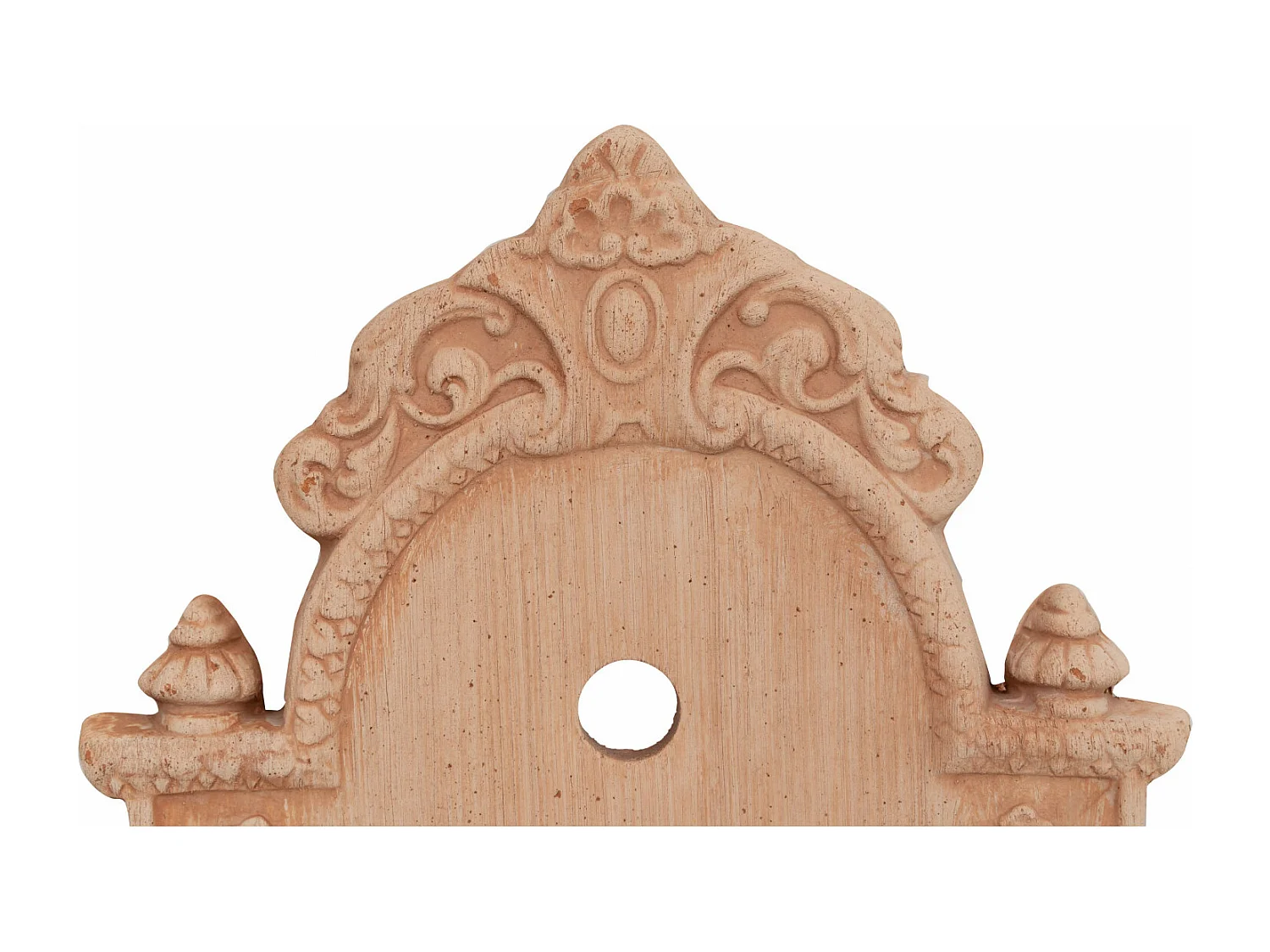 BISCOTTINI - Tradizione Italiana, Fontaine murale rustique d'extérieur, terre cuite toscane, Dimensions 40x64x24 cm