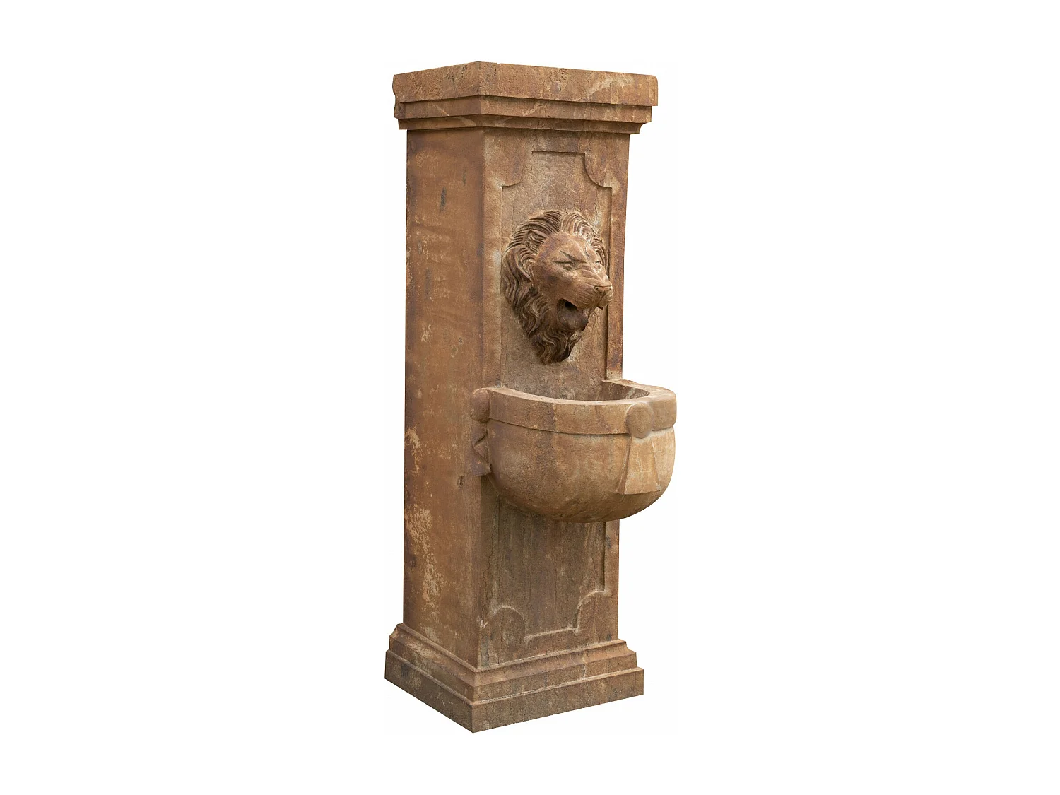 BISCOTTINI Fontaine - Mur en Pierre - Décorative - Fontaine de Jardin - Extérieur - Fontaine Murale - Décoration Murale - Décoration de Jardin - 40x59x125cm
