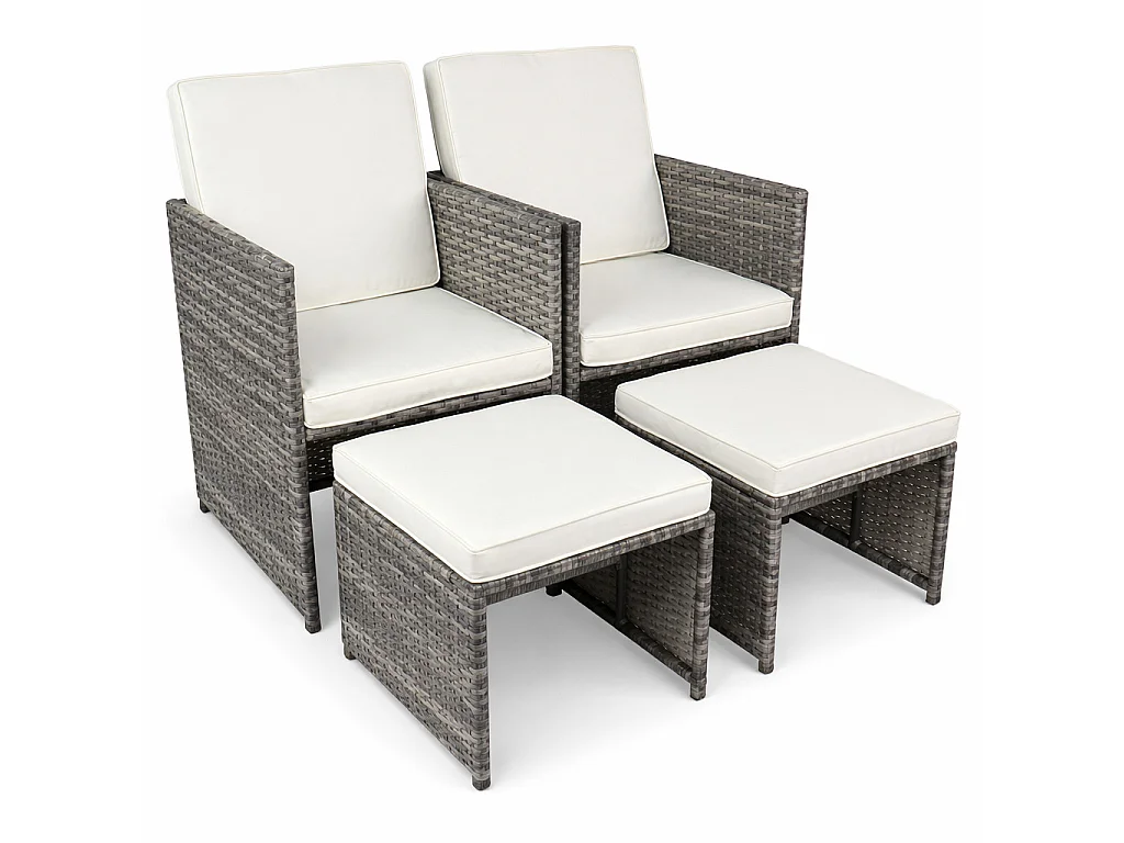 Repose-pieds de chaise de jardin 4 pièces Raloso