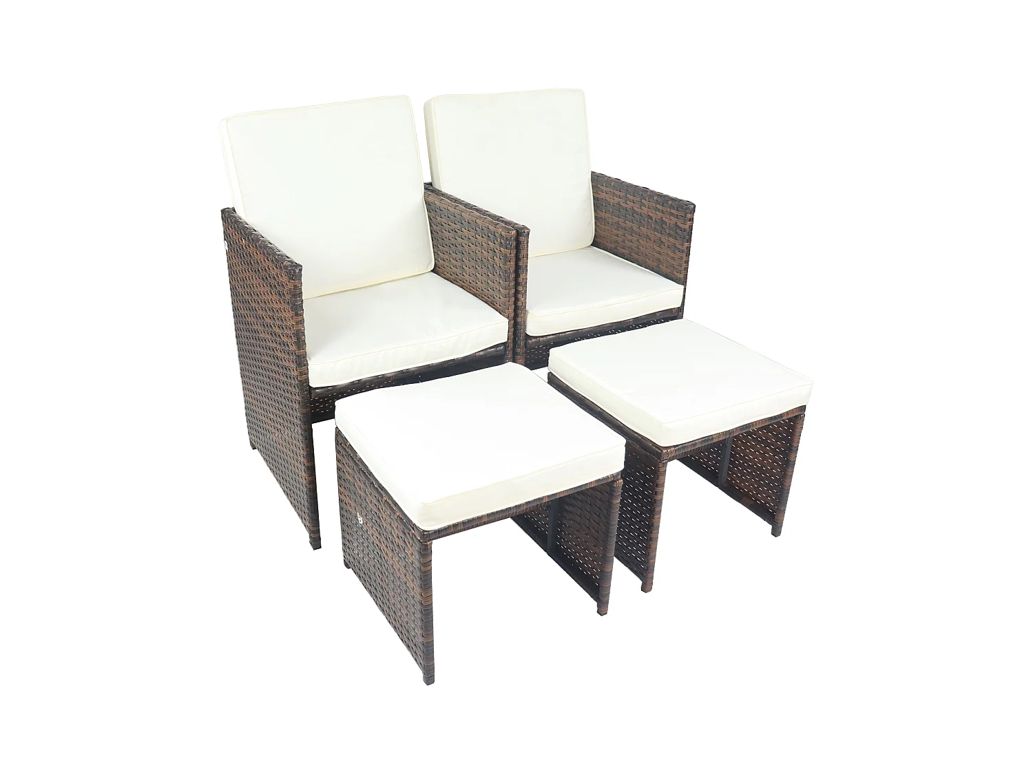 Garden chair Raloso Brown H. 84 x W. 53 x D. 53 cm
