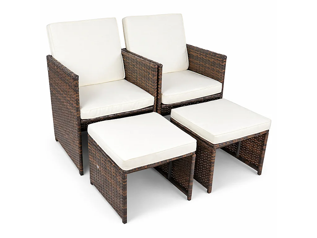 Repose-pieds de chaise de jardin 4 pièces Raloso