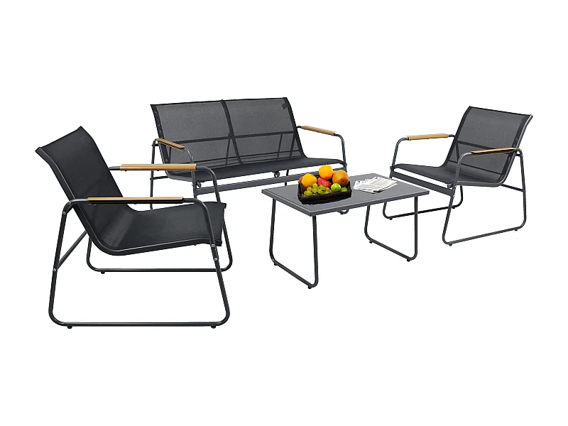 Garden furniture set Lexila Black 0