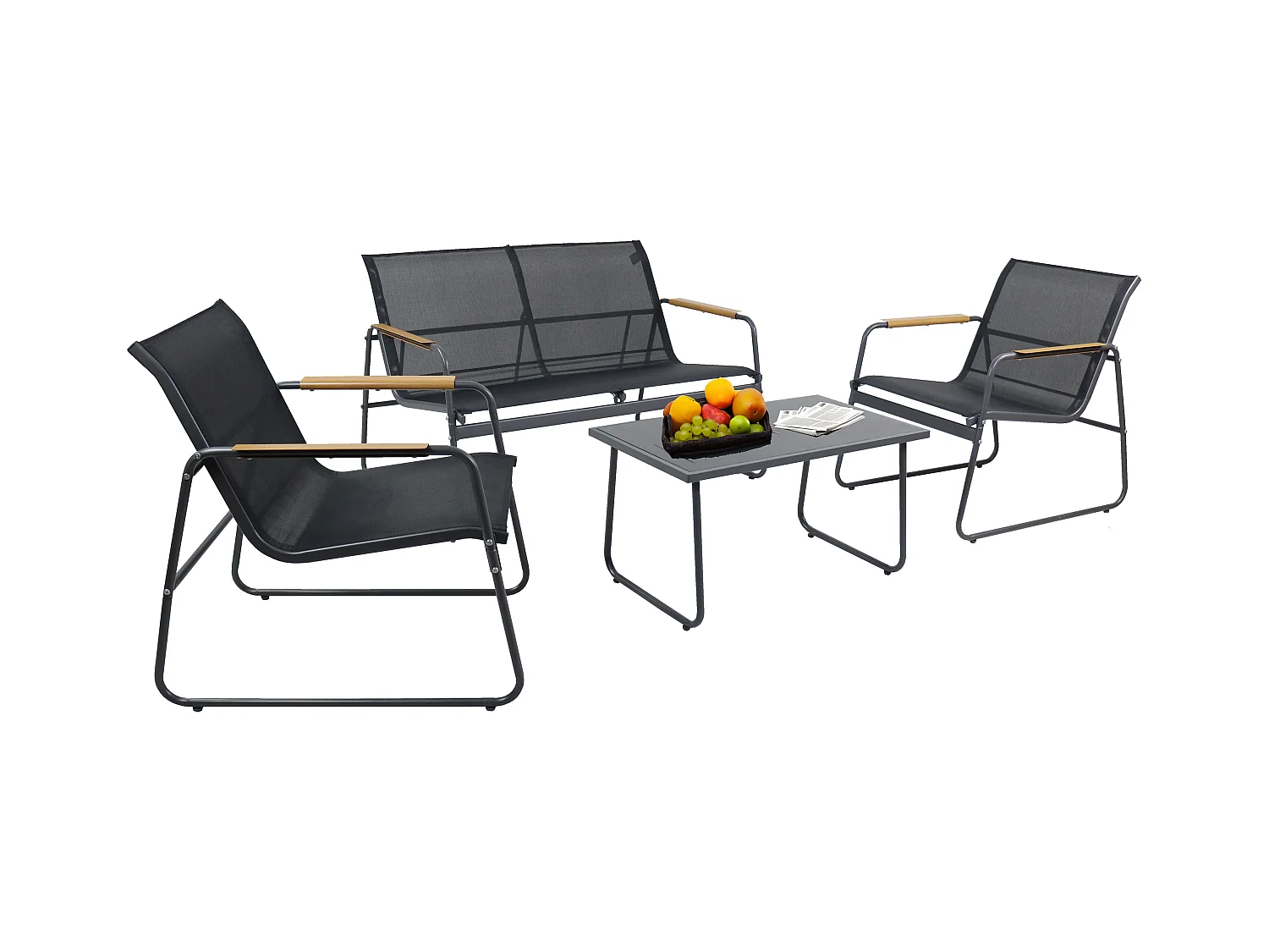 Garden furniture set Lexila Black 0