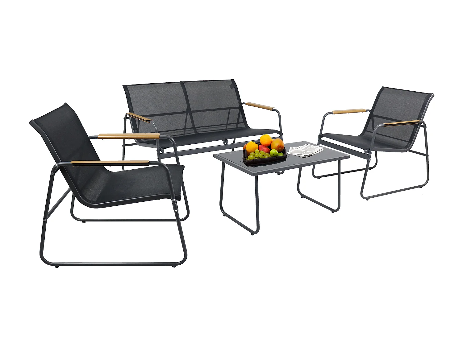 Garden furniture set Lexila Black 0