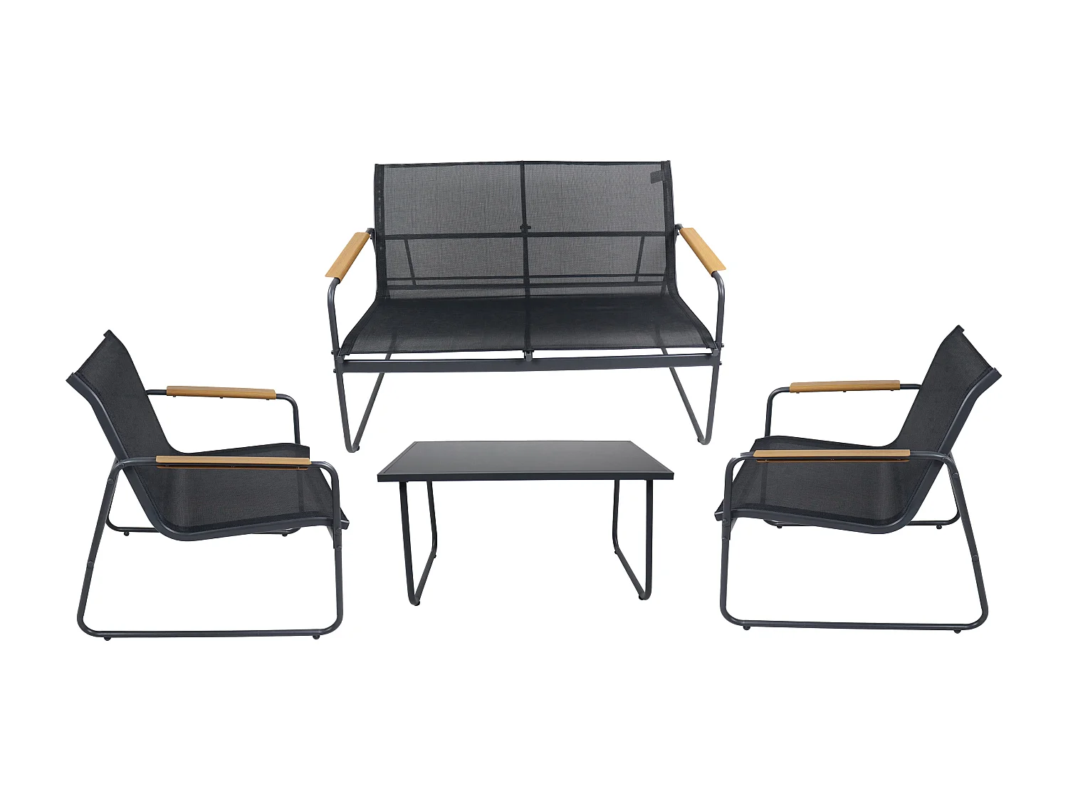 Garden furniture set Lexila Black 0