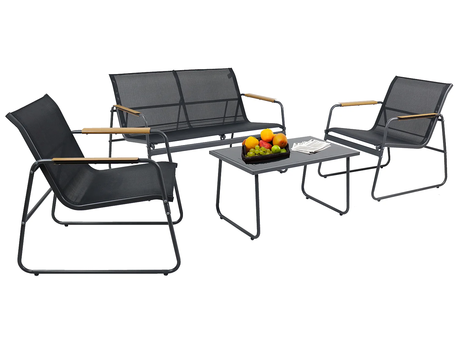 Garden furniture set Lexila Black 0