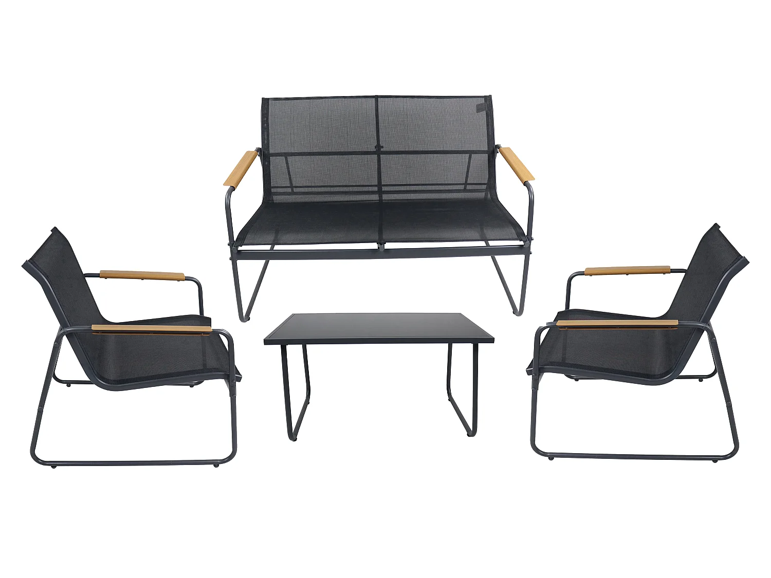Garden furniture set Lexila Black 0