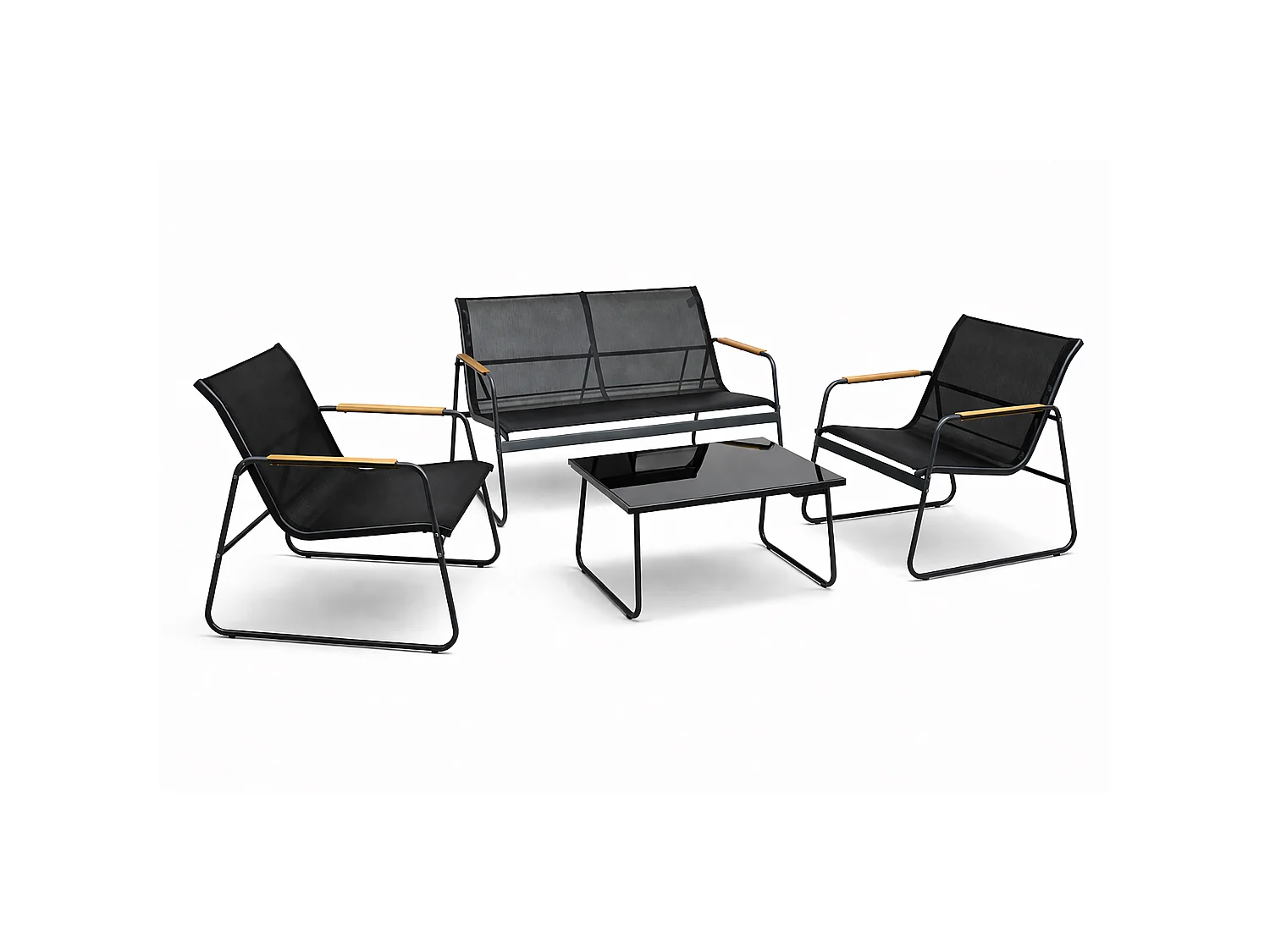 4 pcs. ensemble salon salon de jardin Lexila