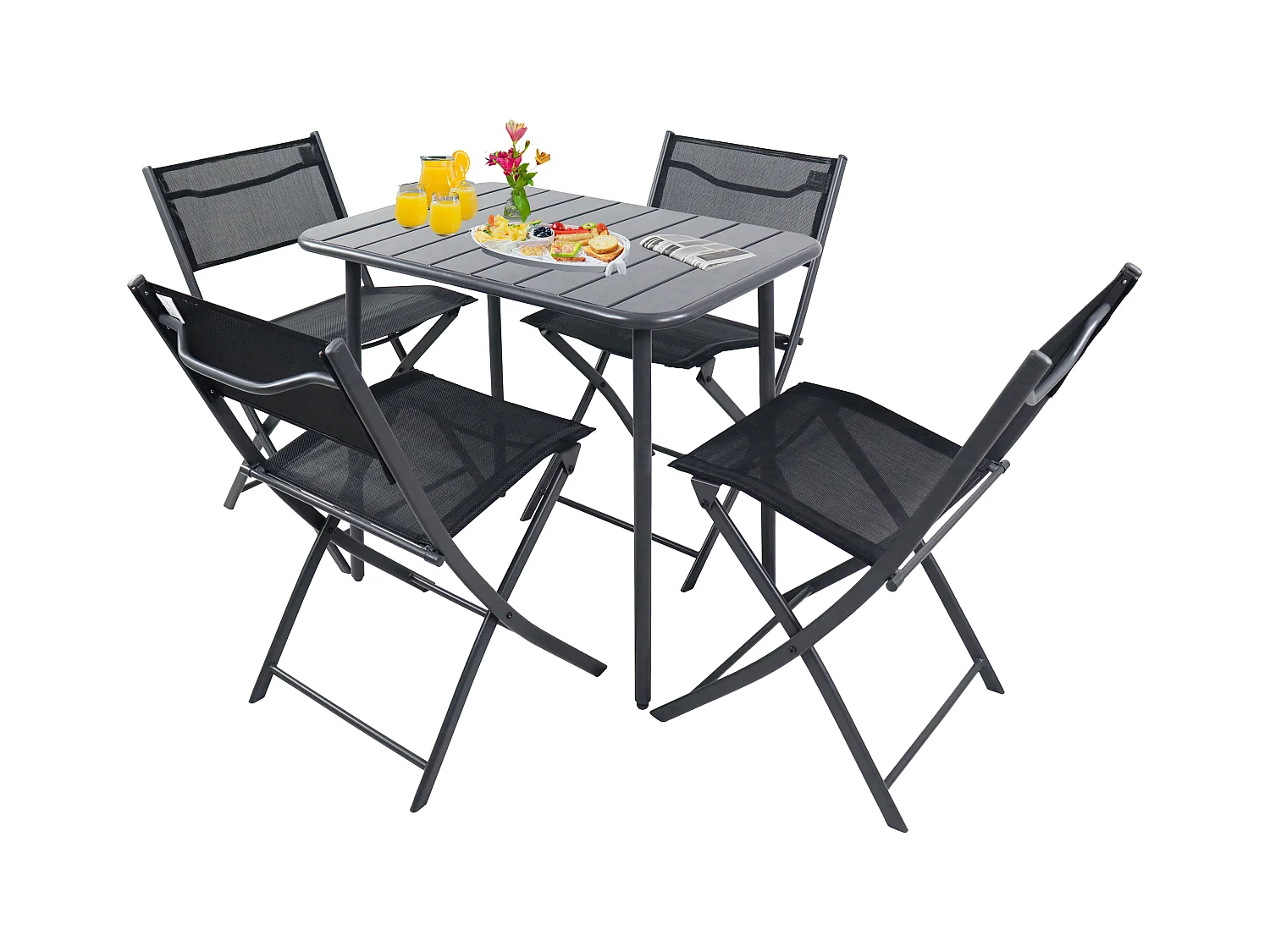 Garden furniture set Sumila Black 0