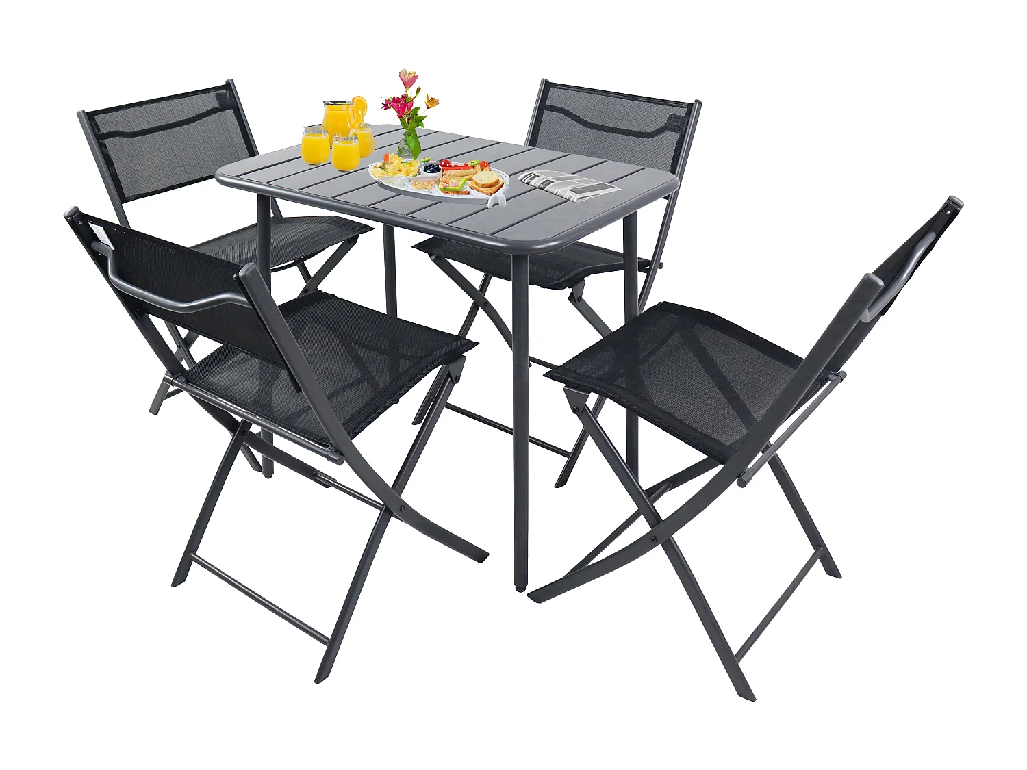 Garden furniture set Sumila Black 0