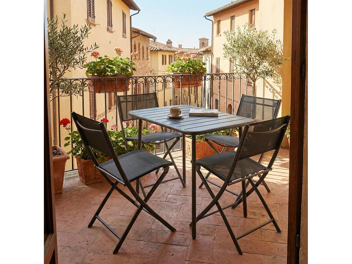 Garden furniture set Sumila Black 0