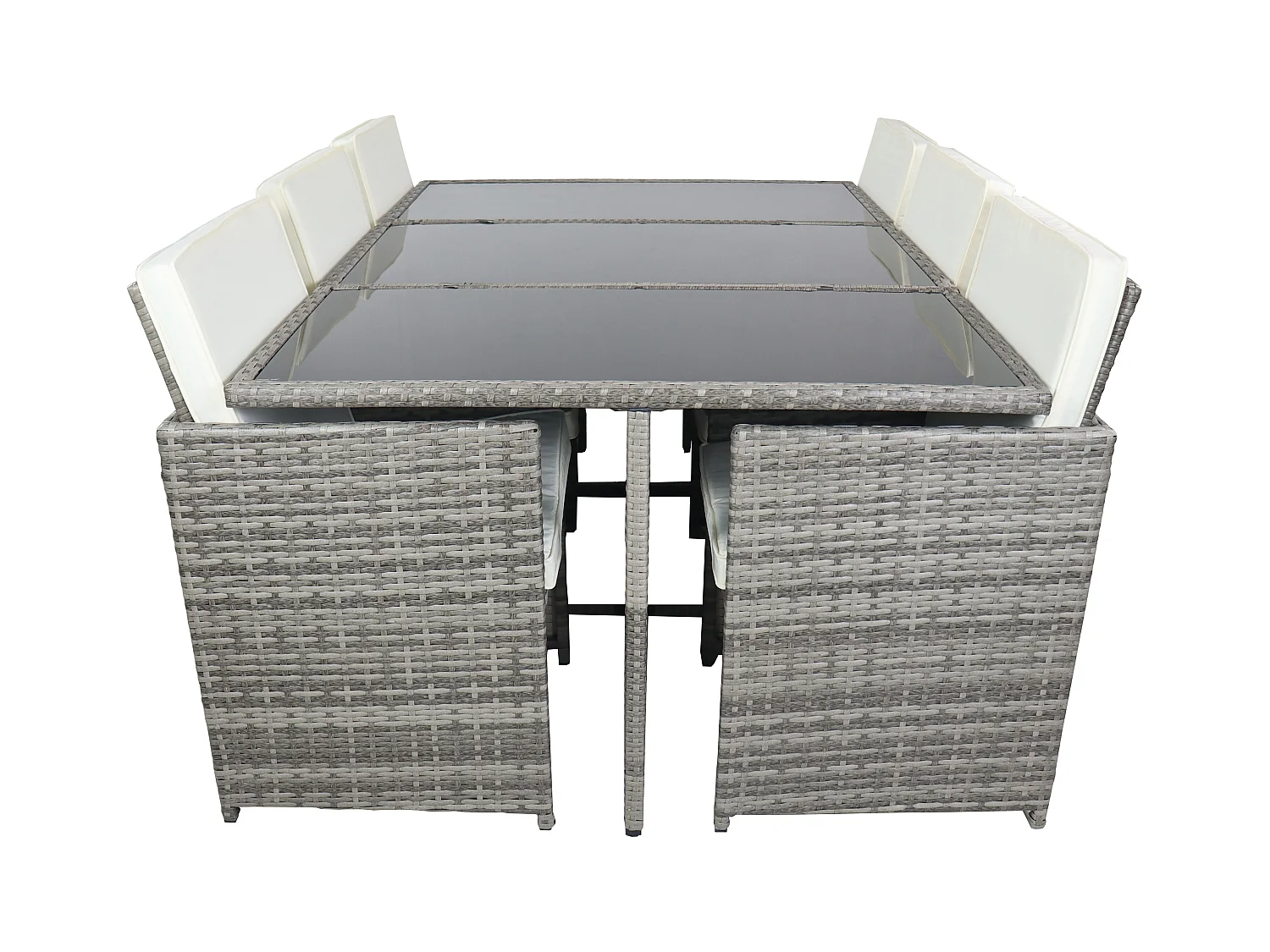 7-tlg Sitzgruppe Gartenmöbel Set Rattan Raloso