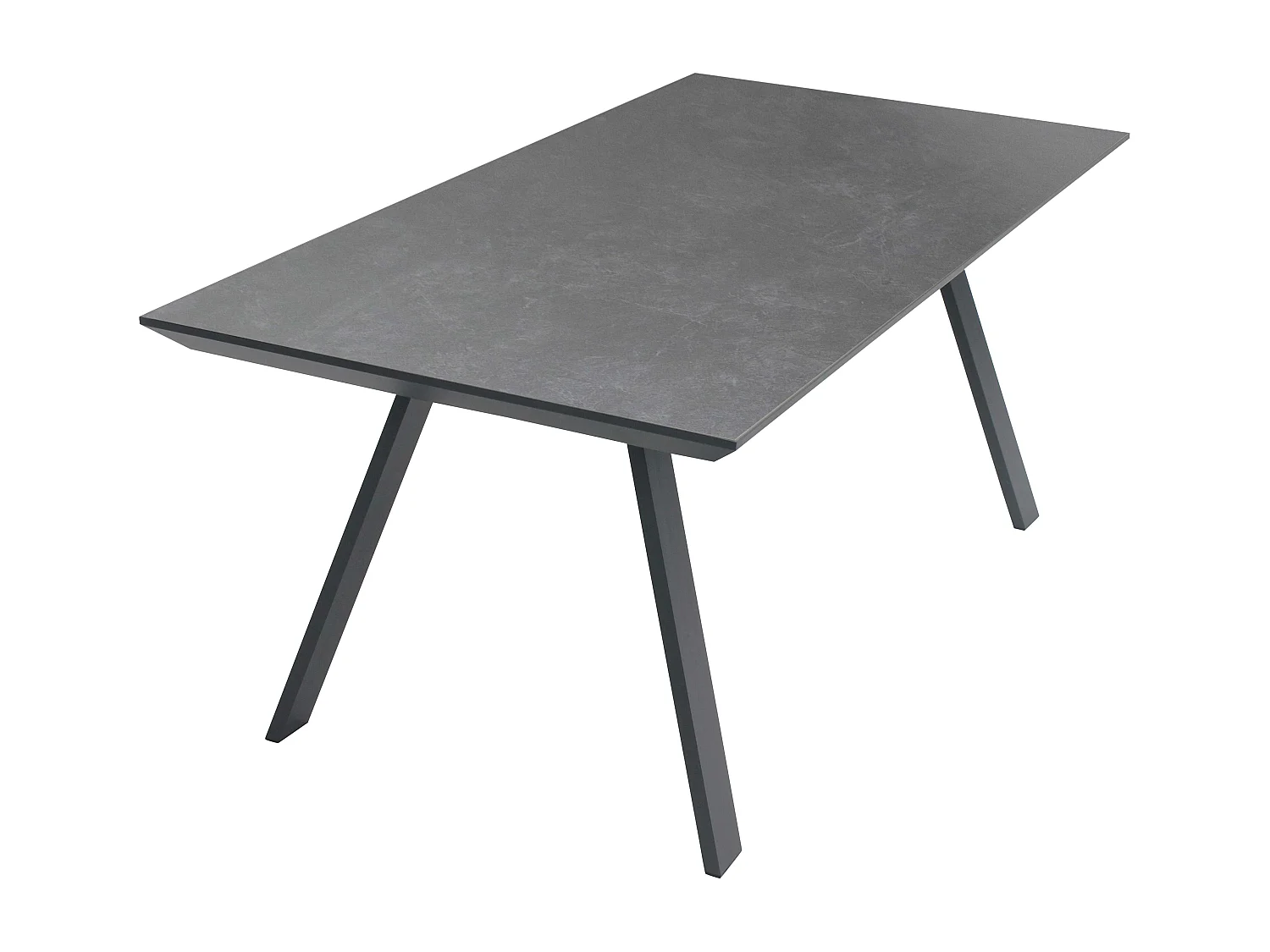 Ensemble table de jardin rectangulaire grise et 8 chaises grises