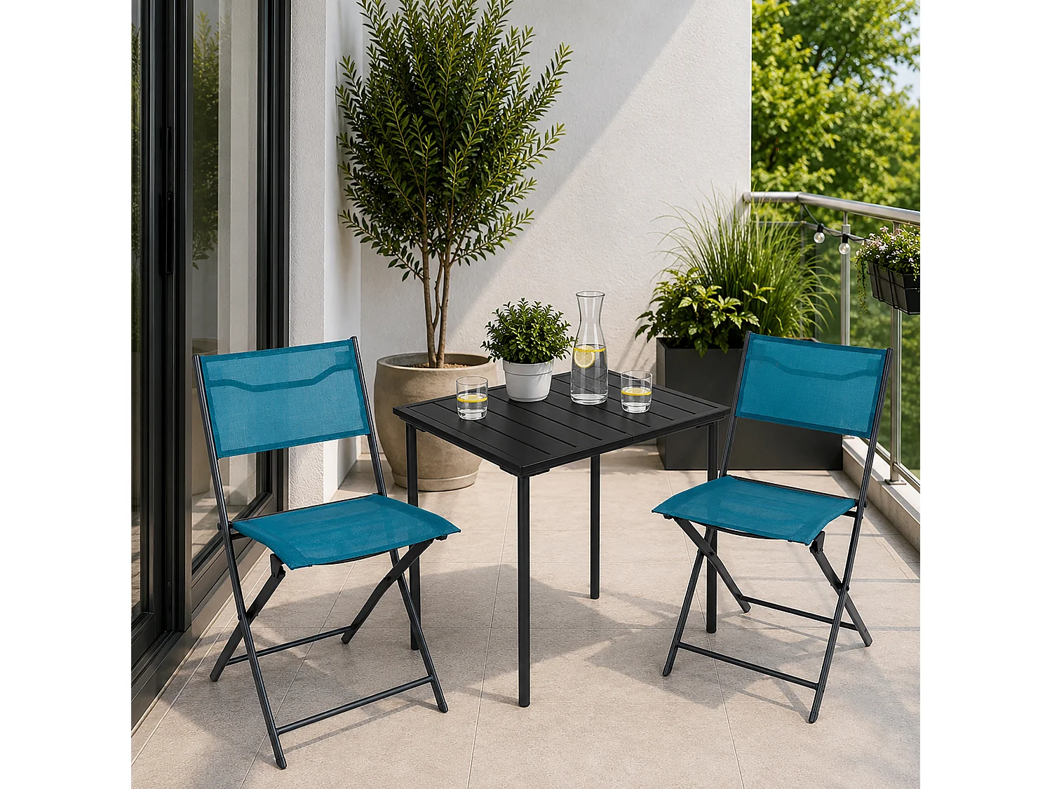 3 delige Bistroset Balkon set Tuin Sumila