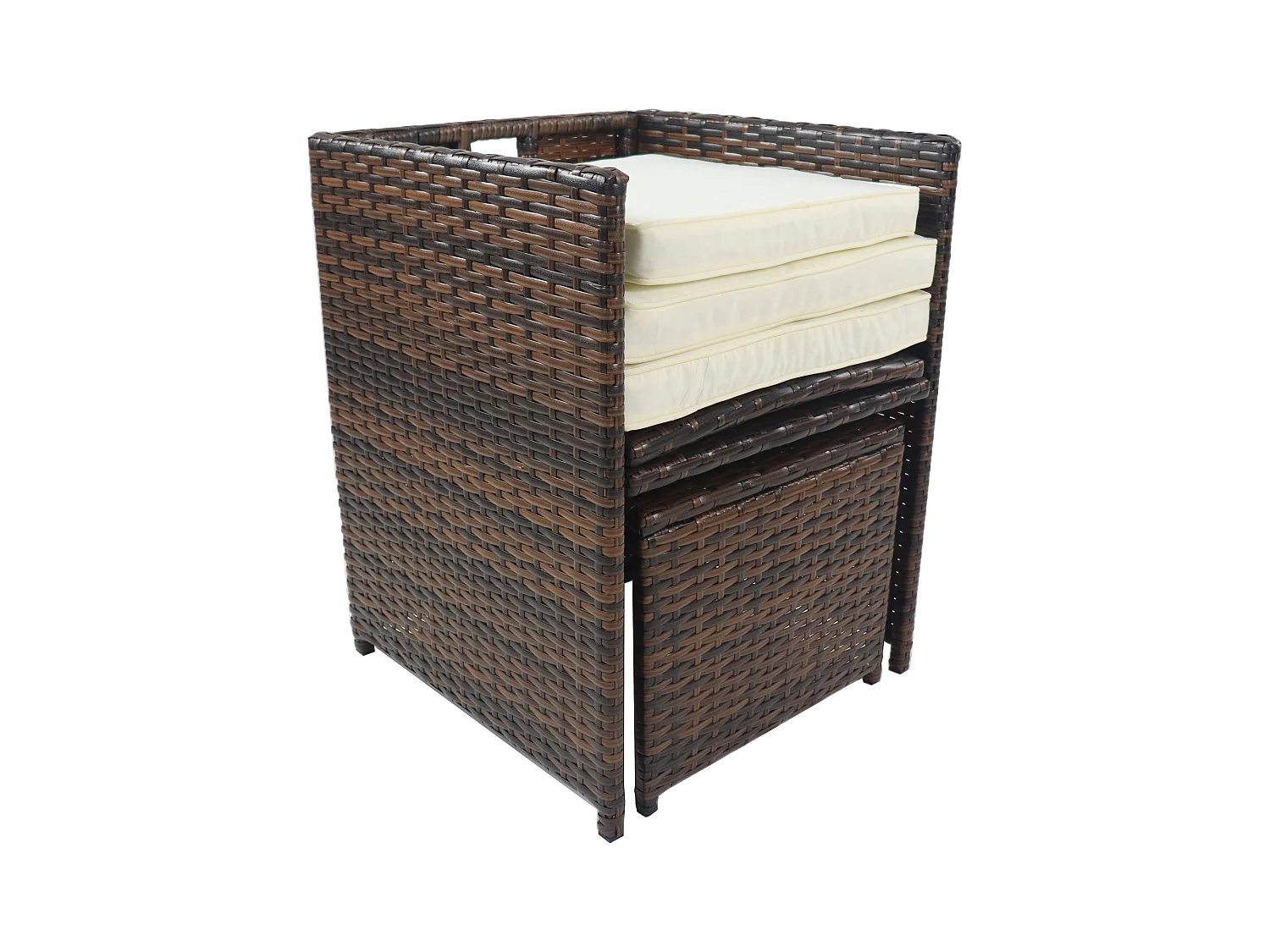 VCM 9-pièces salon de jardin salon de jardin verre table chaises rotin Raloso