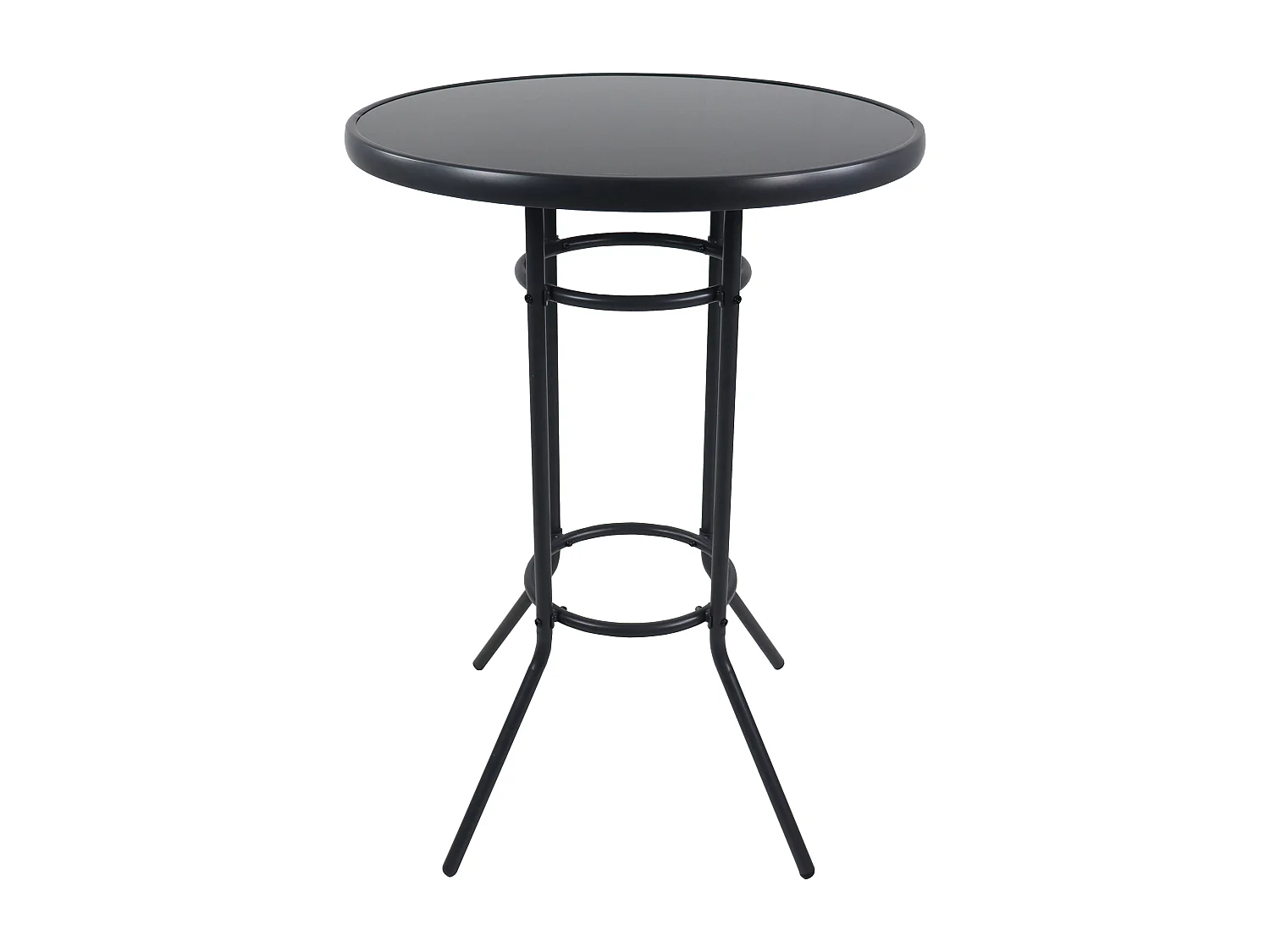 Garden furniture set Garlos Anthracite H. 108 x W. 70 x D. 70 cm