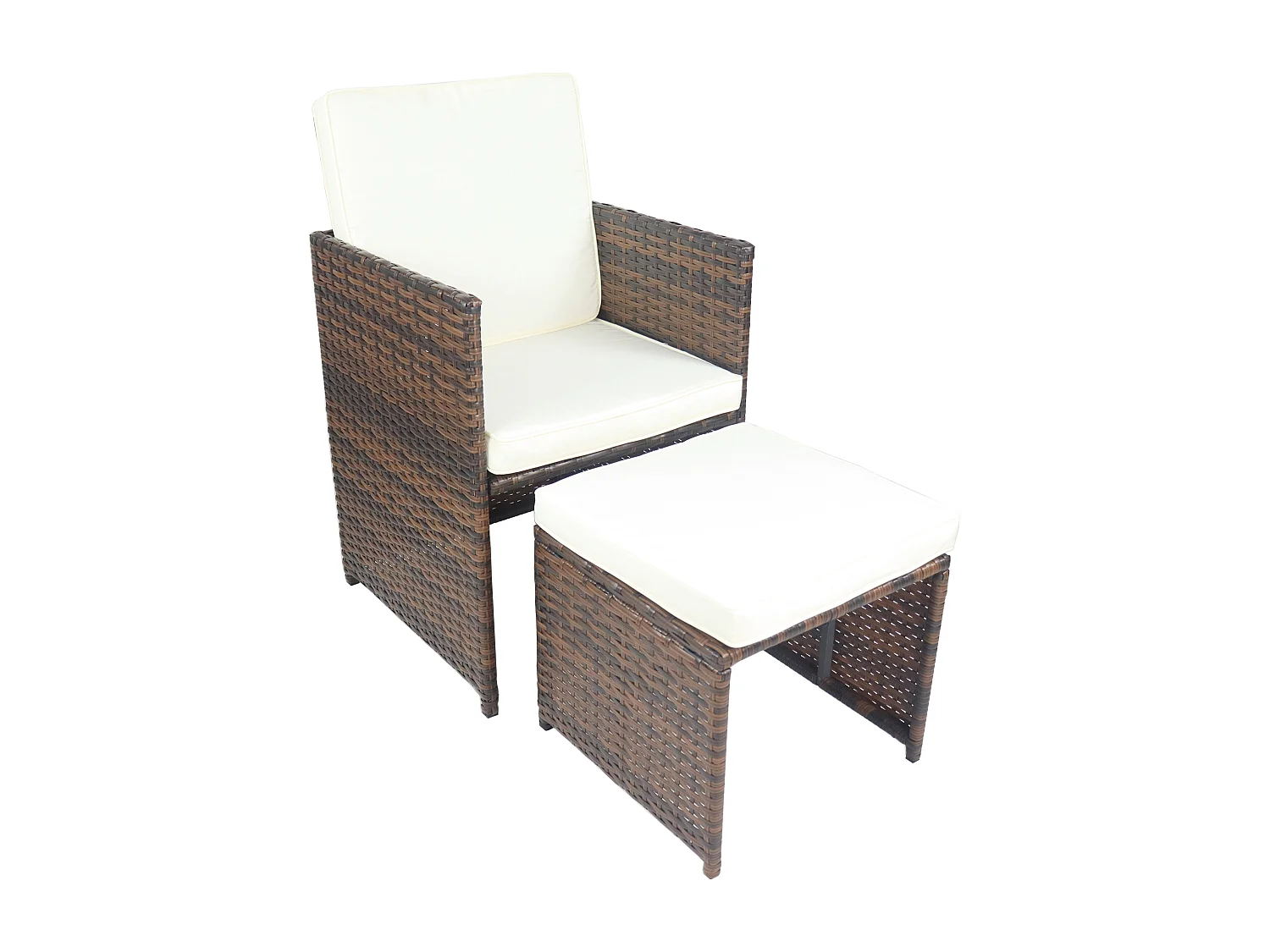 Tuinmeubelset Raloso H. 74 x L. 170 x P. 110 cm Bruin