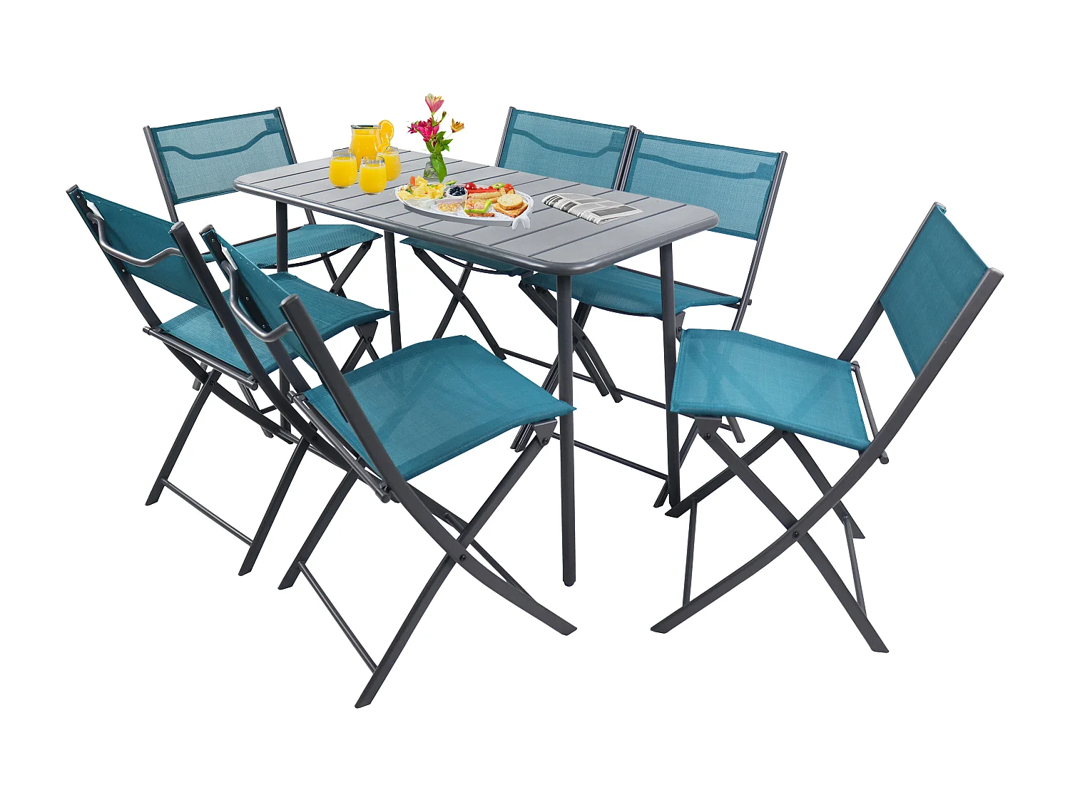 7 parti Bistroset Set Balcone Giardino Sumila