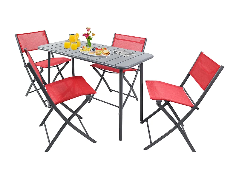 5 tlg. Bistroset Balkonset Gartenset Sumila 110x55