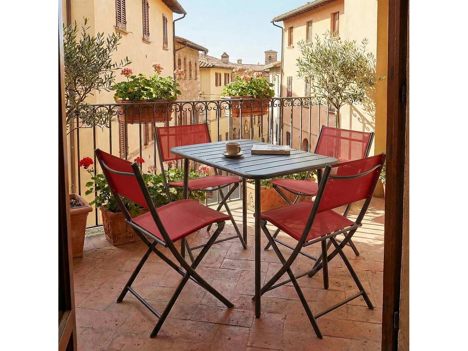 Garden furniture set Sumila Red 0