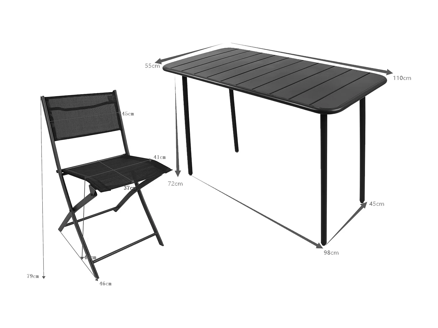 7 sztuk Bistroset Balcony Zestaw Garden Sumila