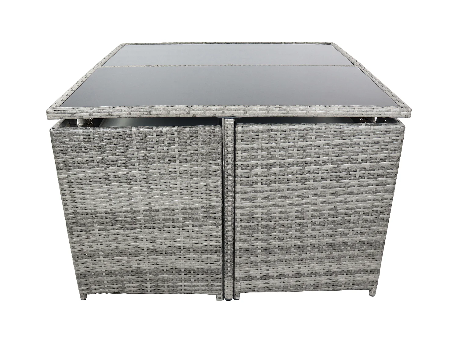 Set di mobili da giardino 5 pezzi in rattan
