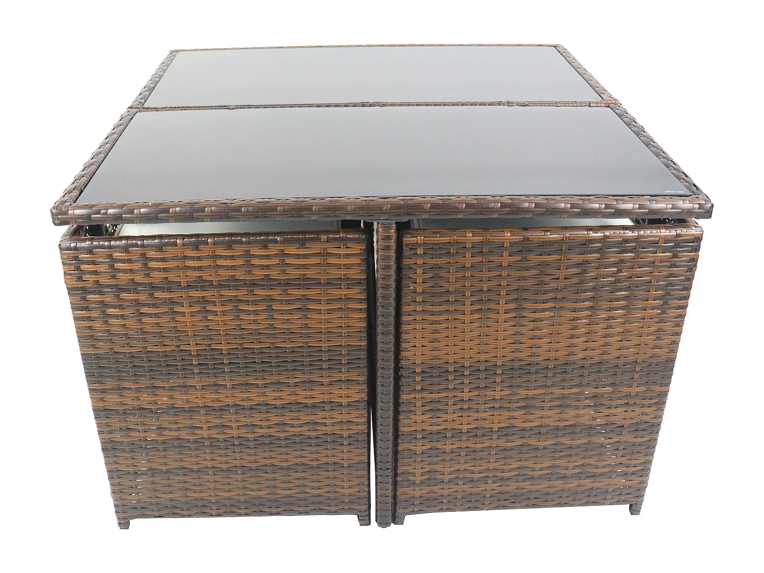 Set di mobili da giardino 5 pezzi in rattan