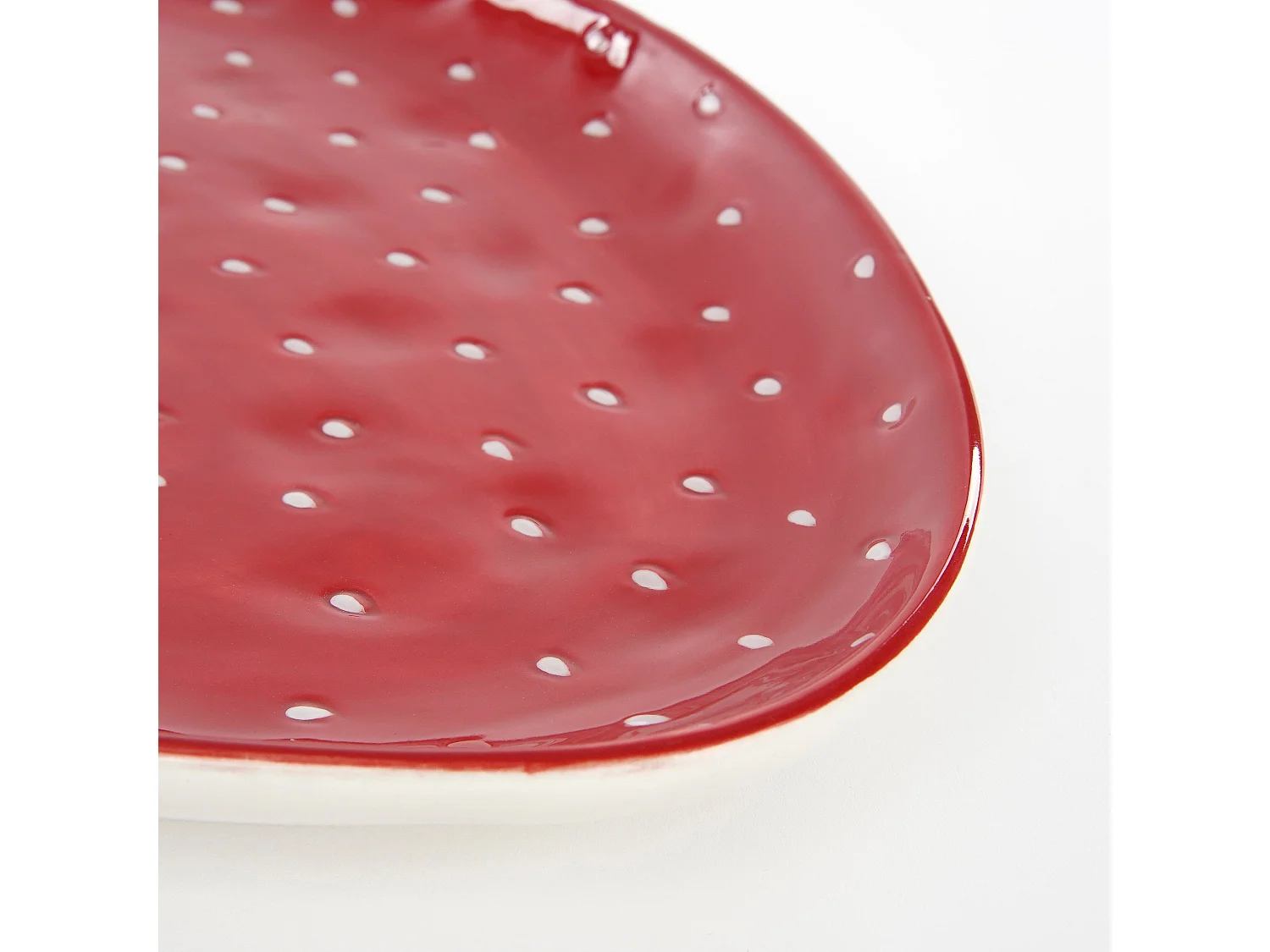 Plato de Cerámica - 36 x 29 x 3 - Rojo -