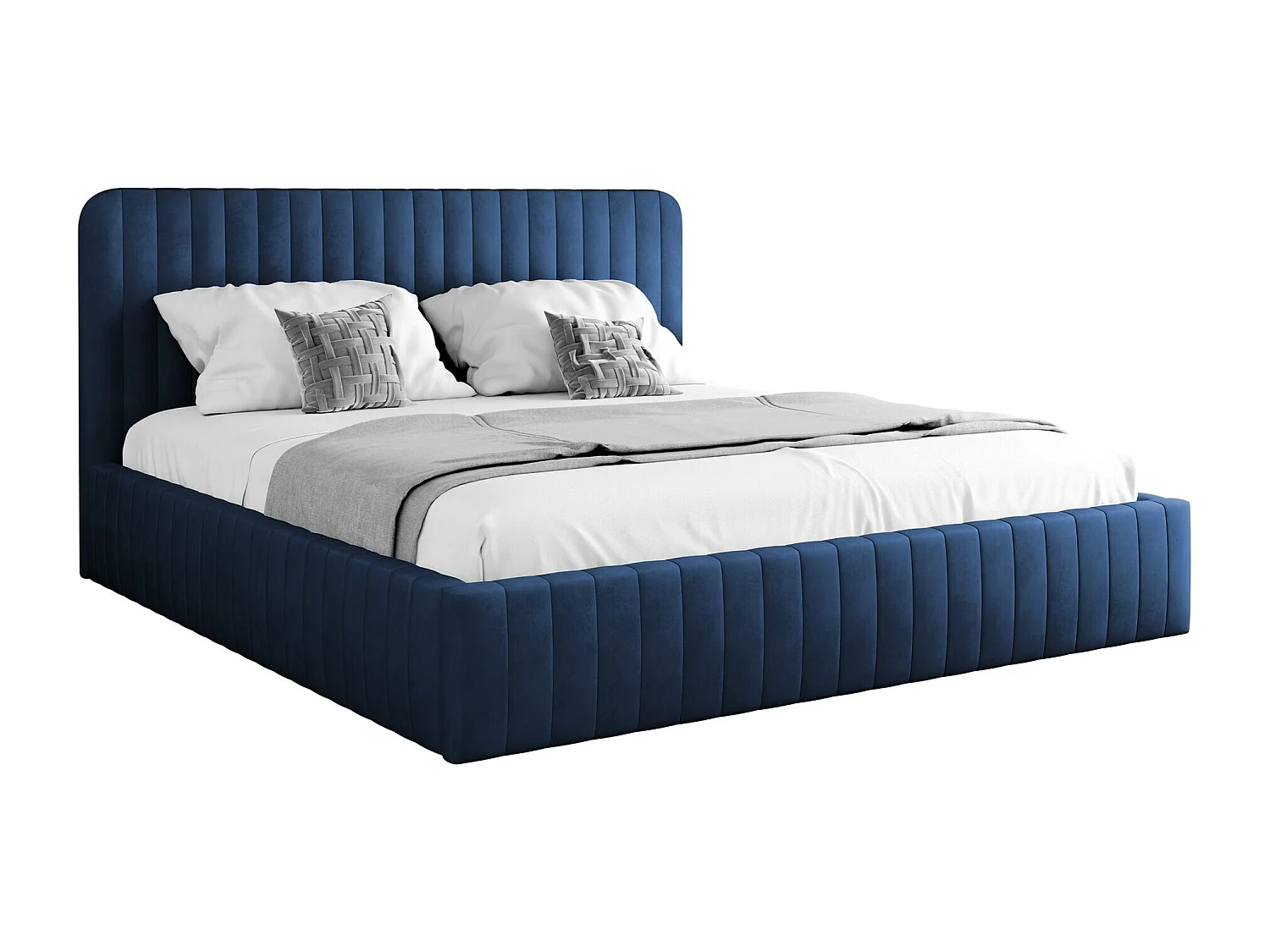 Cama TrendyNest Caprion, Doble, Azul, 160x200, Tapiz, Somieres, 171x212x106cm