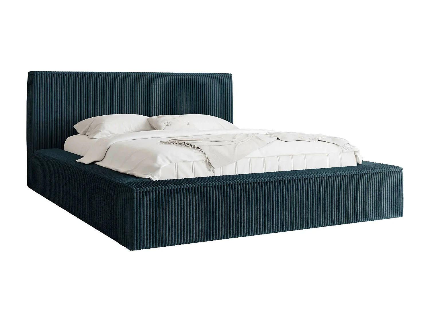 Cama TrendyNest 107, Doble, Azul, 140x200, Tapiz, Somieres, 172x230x81cm