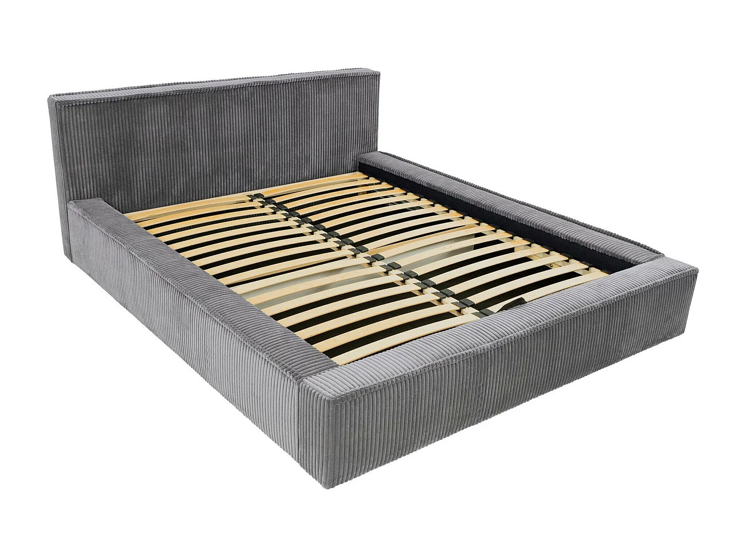 Cama TrendyNest 107, Doble, Negro, 140x200, Tapiz, Somieres, 172x230x81cm