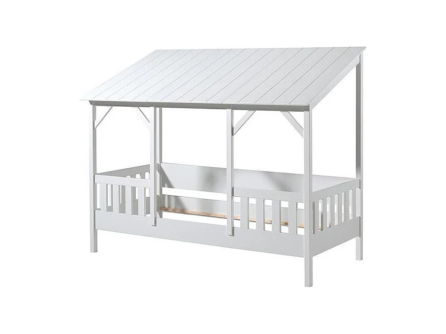 Pack - Lit Cabane Enfant & Tiroir "Housebed III" 90x200cm Blanc