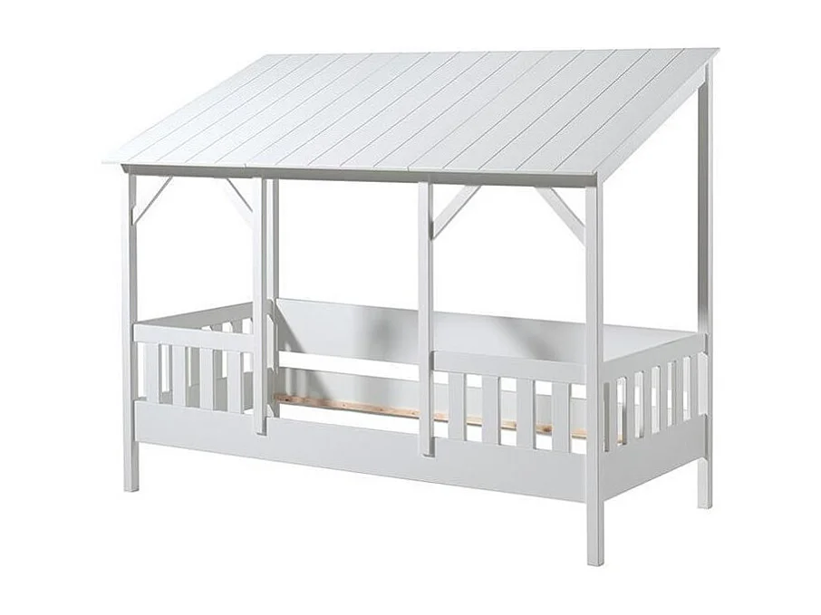 Pack - Lit Cabane Enfant & Tiroir "Housebed III" 90x200cm Blanc
