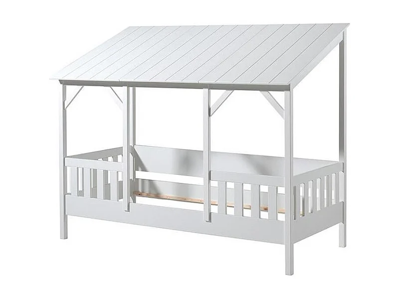 Pack - Lit Cabane Enfant & Tiroir "Housebed III" 90x200cm Blanc