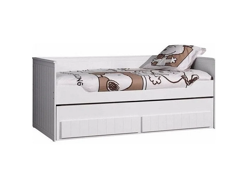 Lit Capitaine Enfant "Robin" 90x200cm Blanc