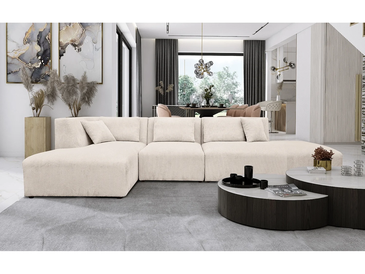 EVA XL beige modulable avec pouf