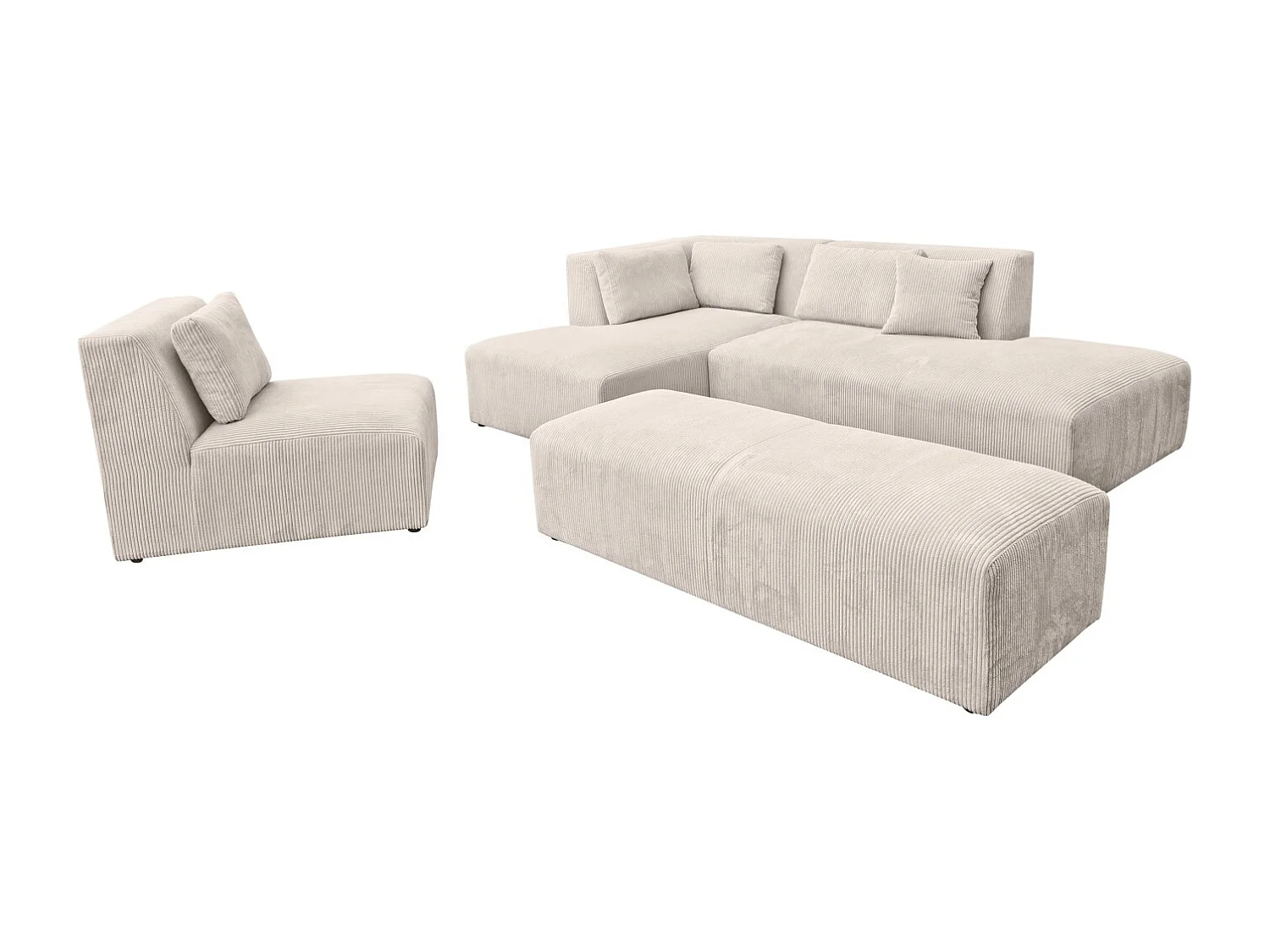 EVA XL beige modulable avec pouf