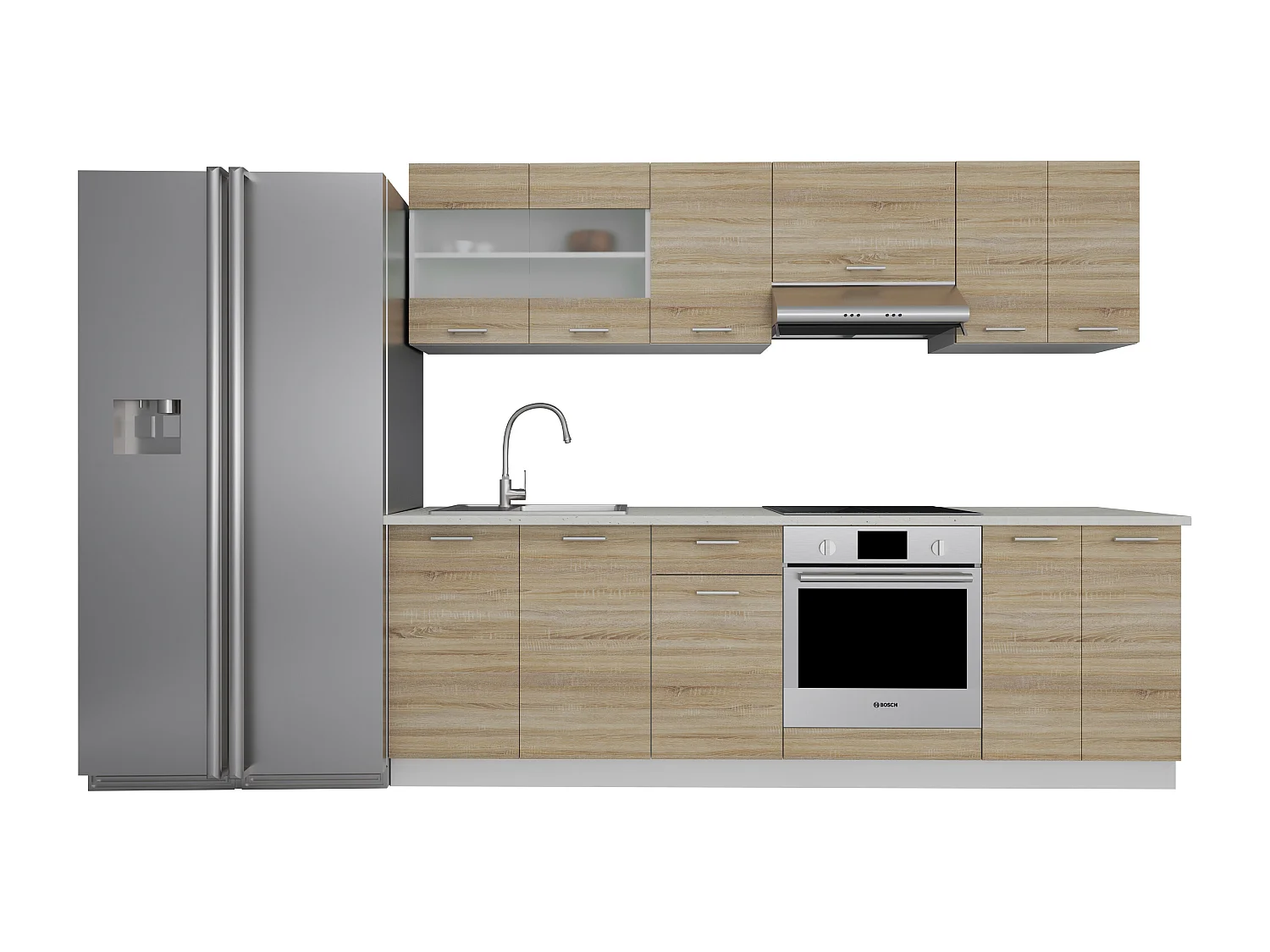 8-częściowa zabudowa kuchenna Szafka kuchenna 240 cm Esilo