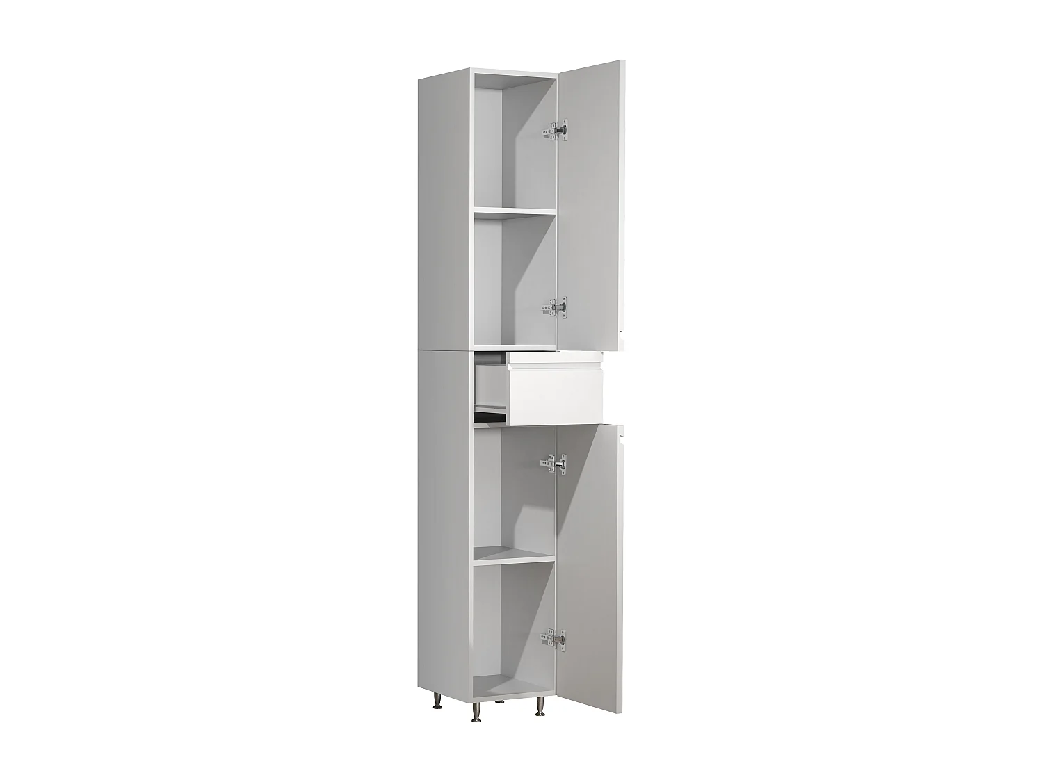 Bathroom furniture high cabinet Silora White H. 180 x W. 30 x D. 32 cm