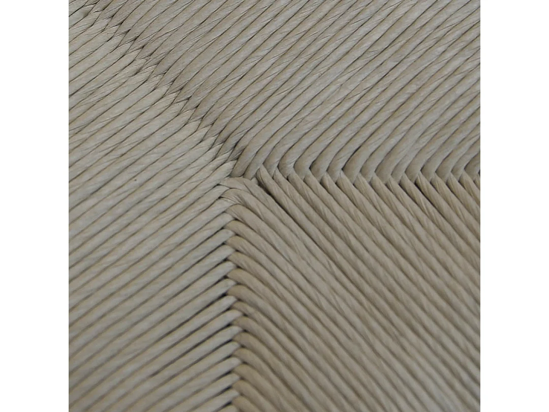 Cally eetkamerstoel met armleuningen, papieren vlecht, zwart.