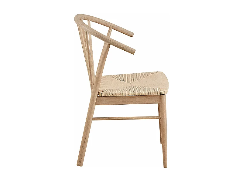 Cassandra chaise de salle à manger avec accoudoirs blanc.