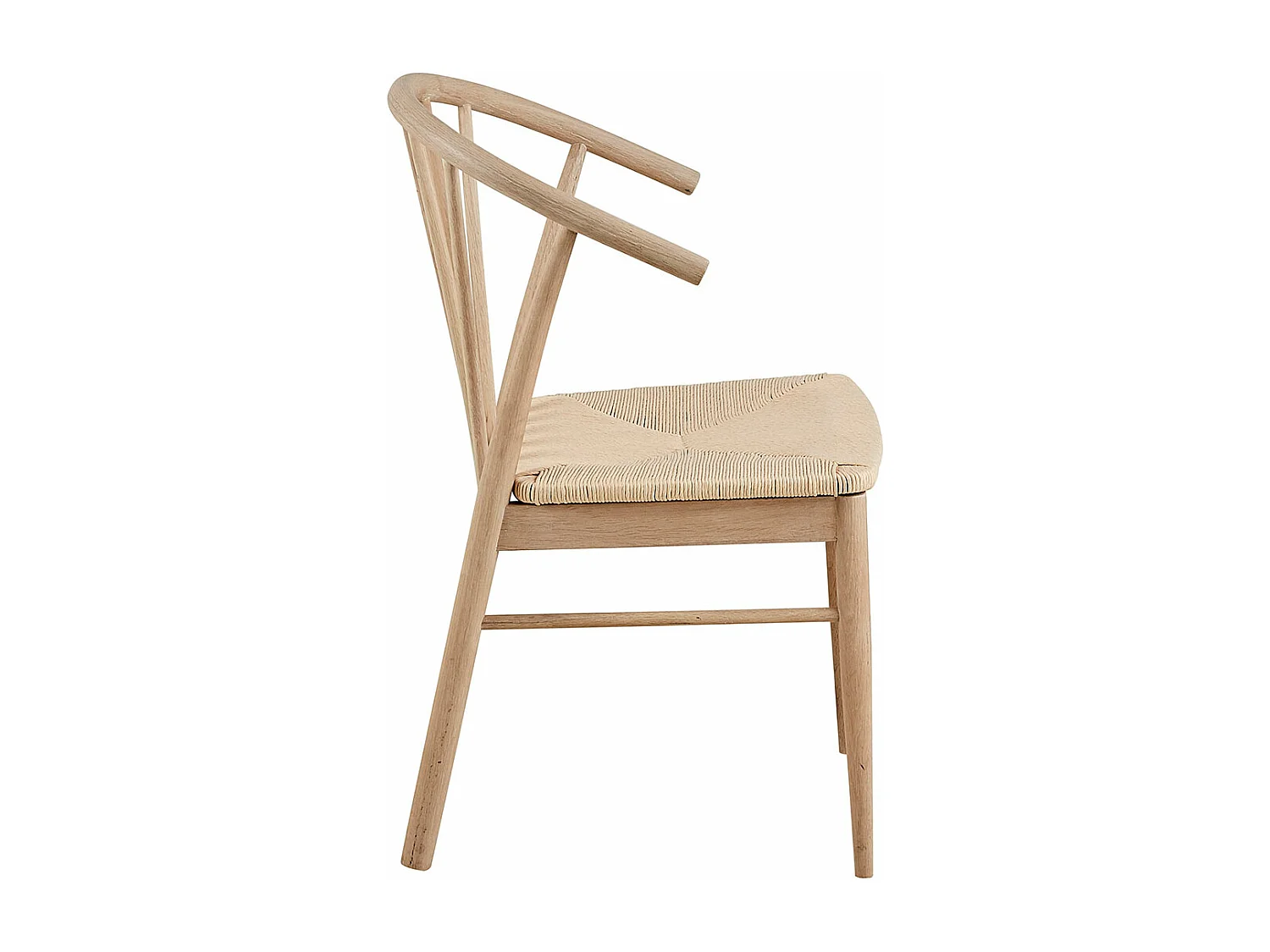 Cassandra chaise de salle à manger avec accoudoirs blanc.