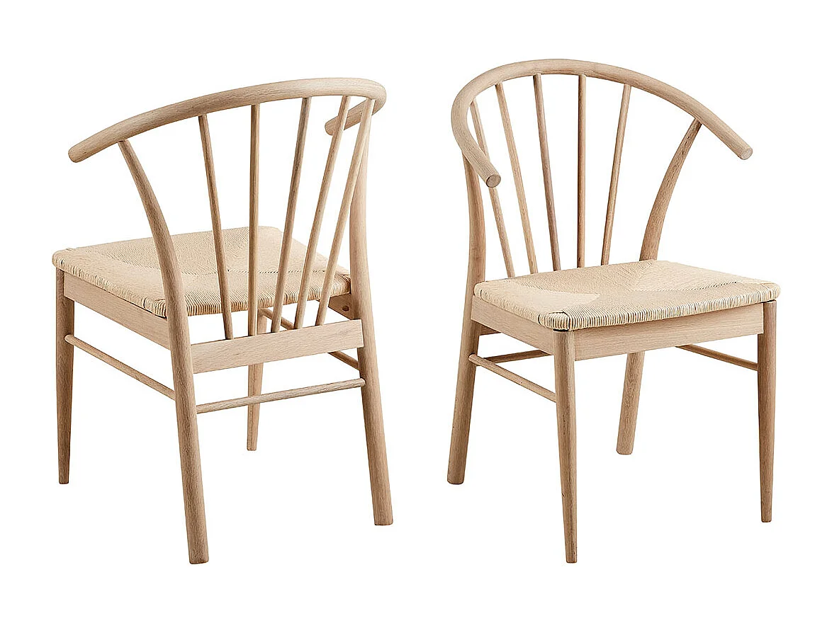 Cassandra chaise de salle à manger avec accoudoirs blanc.