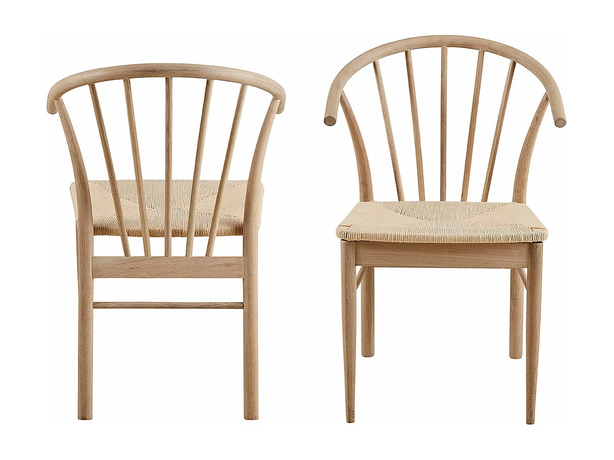 Cassandra chaise de salle à manger avec accoudoirs blanc.