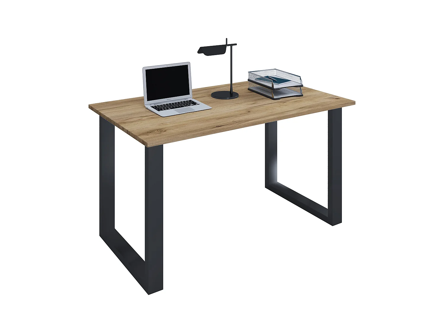 Desk Lona Black / Honey oak H. 76 x W. 140 x D. 50 cm
