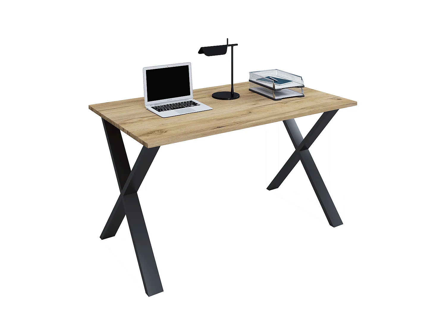 Desk Lona Black / Honey oak H. 76 x W. 140 x D. 80 cm