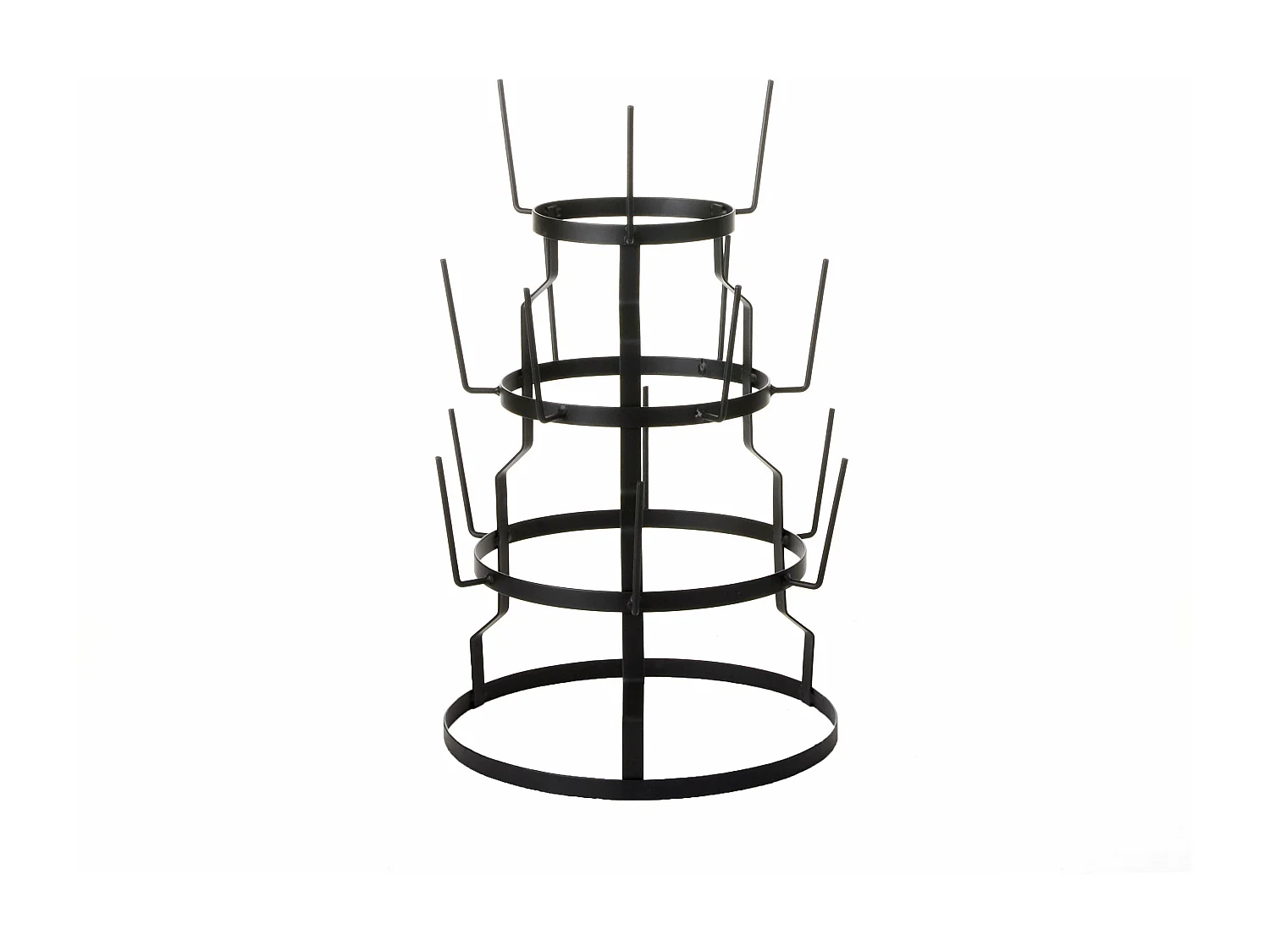 Support tasses en métal - 50 x Ø34 - Noir -