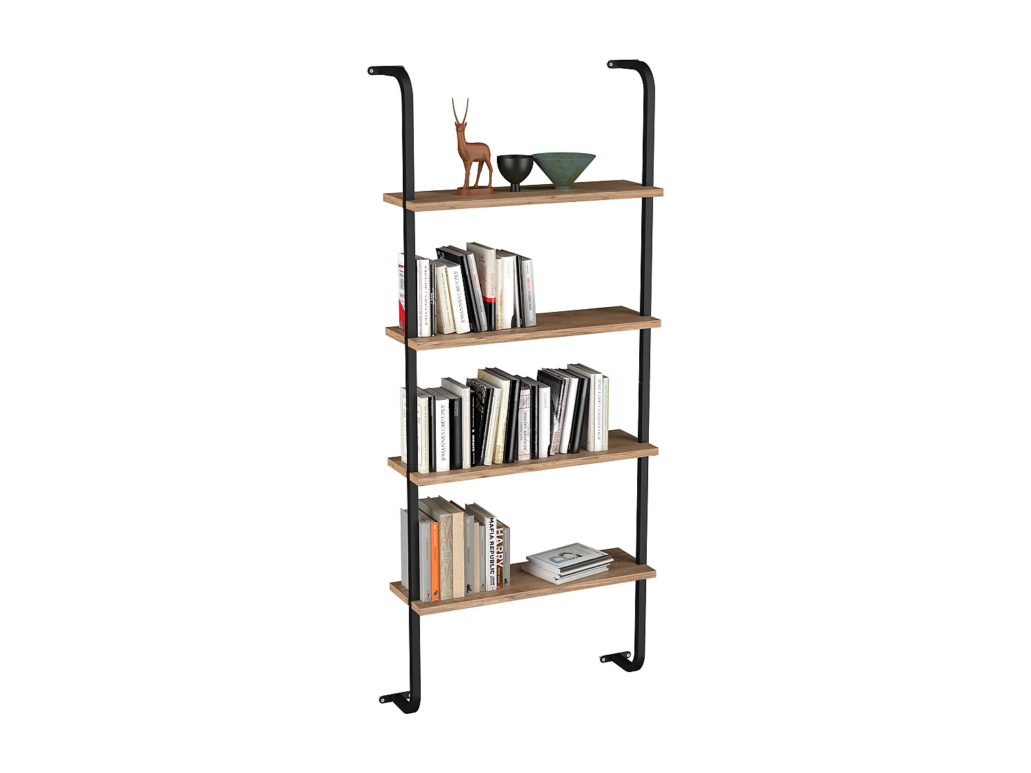 Wall Rack Insasi Honey oak H. 150 x W. 64 x D. 20 cm