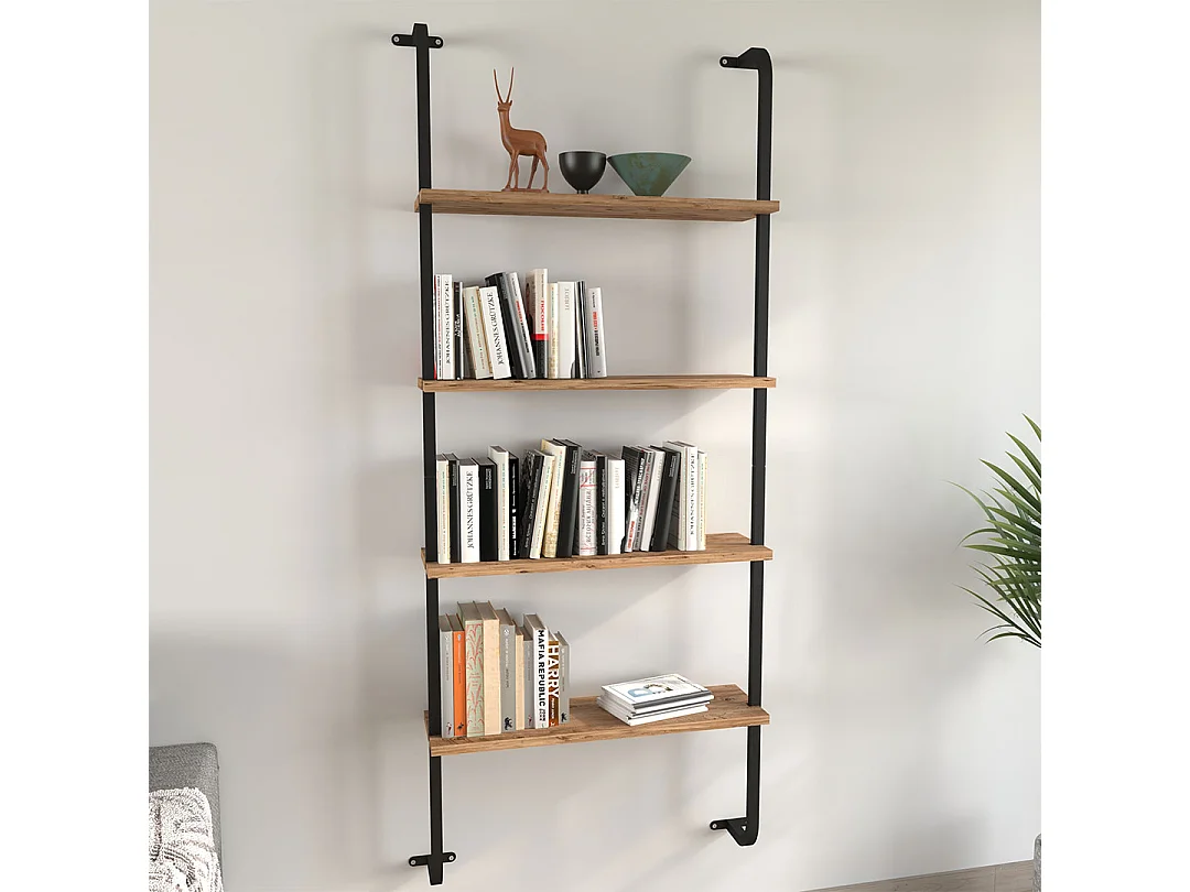 Wall Rack Insasi Honey oak H. 150 x W. 64 x D. 20 cm
